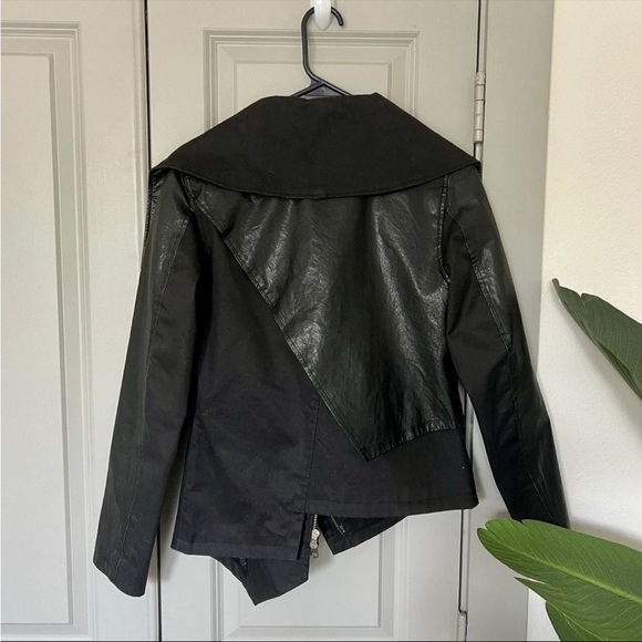 Nicholas K Black Leather Asymmetrical Jacket - Picture 4 of 5